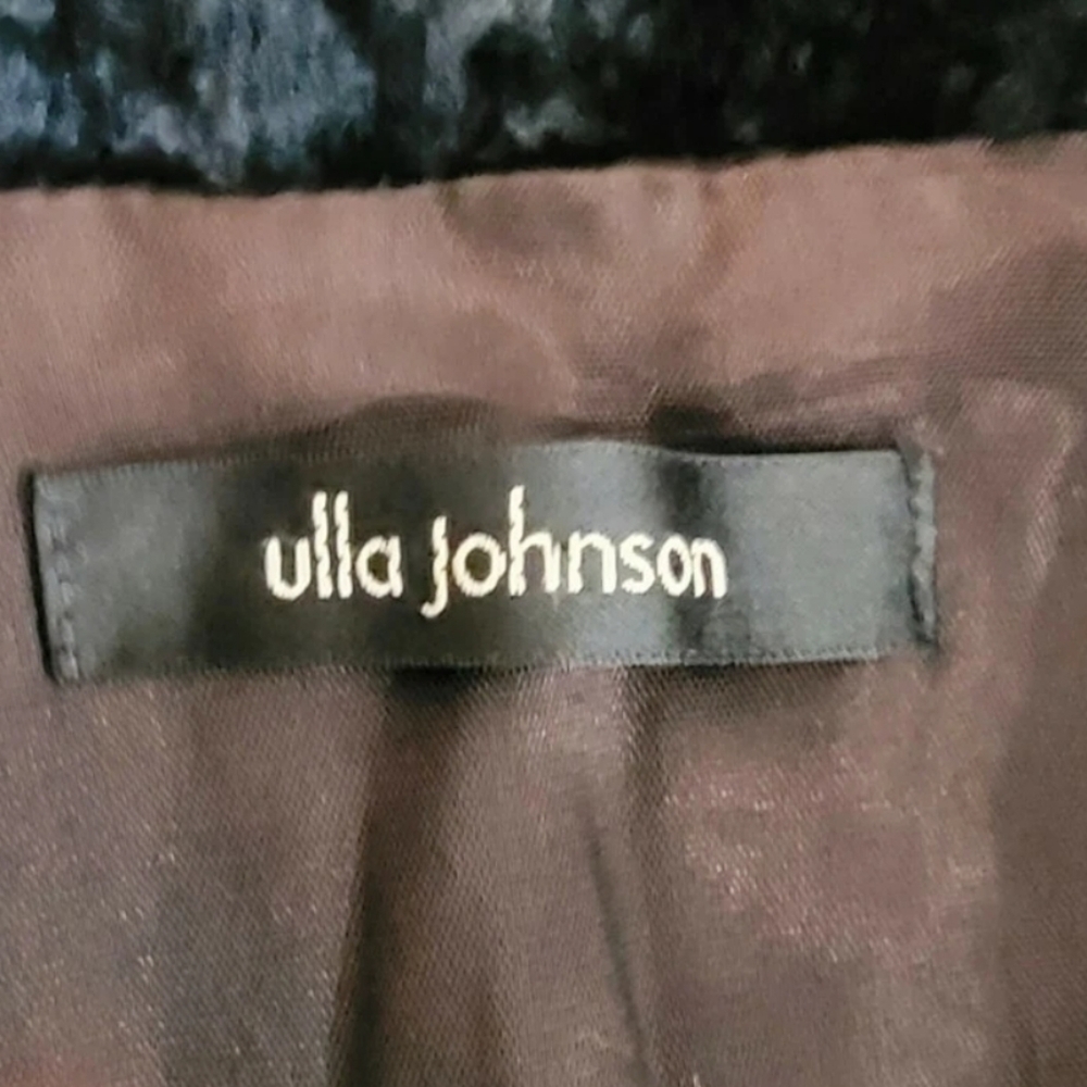 Ulla Johnson Black Faux Lamb Leather Trim Size M Women's Jacket Coat - Picture 9 of 10